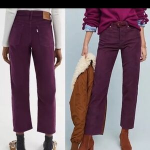 Brand New Free People Levis Wedgie Straight Corduroy Jeans